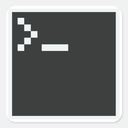 Sticker Carré Coque Pixel (Devant)