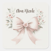 Sticker Carré Coquette Bow (Devant)