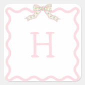 Sticker Carré Coquette Christmas Wavy  Photo Christmas (Devant)