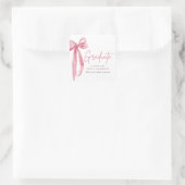 Sticker Carré Coquette de la botte rose moderne Graduate Graduat (Sac)