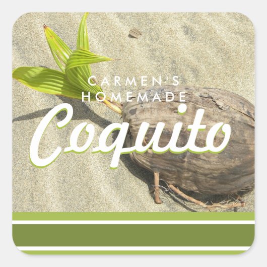 Sticker Carré Coquito Coco (Devant)