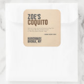 Sticker Carré Coquito Rustique Moderne (Sac)