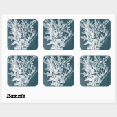 Sticker Carré Corail azur I (Feuille)