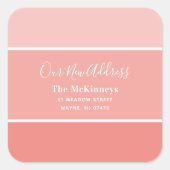 Sticker Carré Corail Paint Swatch Nouvelle adresse (Devant)