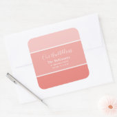 Sticker Carré Corail Paint Swatch Nouvelle adresse (Enveloppe)