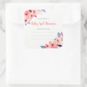 Sticker Carré Coral Aquarelle Floral plaque d'immatriculation (Sac)