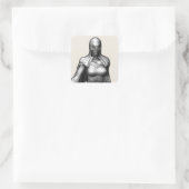 Sticker Carré Corbeau (Sac)