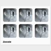 Sticker Carré Corbeau mystique (Feuille)