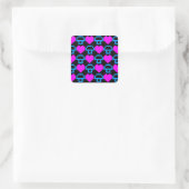 Sticker Carré Corey Tiger Champignons Cœurs 8 bits 80s (Sac)