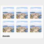 Sticker Carré Corfou de Grèce (Feuille)
