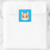 Sticker Carré Corgi (Sac)
