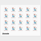 Sticker Carré Corgi orange mignon pour une humeur positive (Feuille)