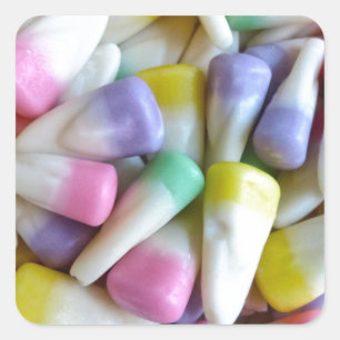 Sticker Carré Corne à bonbons de Pâques