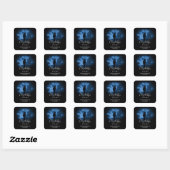 Sticker Carré Corneille noire avec Runes Dark Goth Style Entrepr (Feuille)
