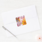 Sticker Carré Cornelia rose rose rose pastel (Enveloppe)