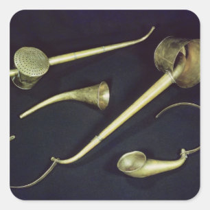 Sticker Carré Cornets d'instruments acoustiques