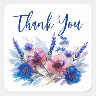 Sticker Carré 💍 Cornflowers & Lavender