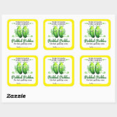 Sticker Carré cornichons concombre cornemuses maison personnalis (Feuille)