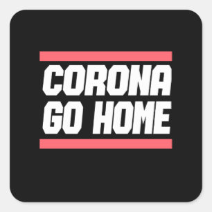 Sticker Carré CORONA RENTREZ-VOUS - Conception de sensibilisatio