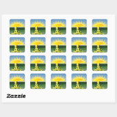 STICKER CARRÉ CORRESPONDANCE SOLEIL (Feuille)