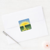STICKER CARRÉ CORRESPONDANCE SOLEIL (Enveloppe)