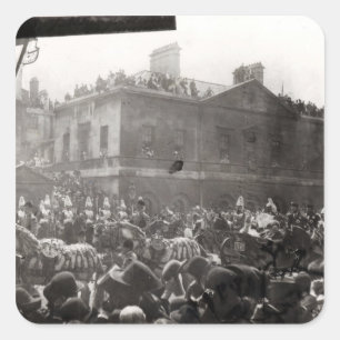 Sticker Carré Cortège de jubilé dans Whitehall, 1887