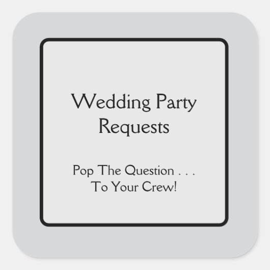 Sticker Carré Cortège de mariage (Devant)