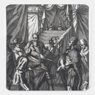 Sticker Carré Cortes et Montezuma