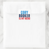 Sticker Carré Cory Booker est mon héros (Sac)