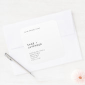 Sticker Carré Cosmétique de bougie minimaliste moderne (Enveloppe)