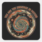 Sticker Carré Cosmic Universe In Motion - Retro tee (Devant)