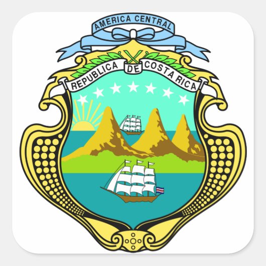 Sticker Carré costa rica (Devant)