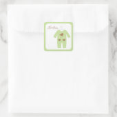 Sticker Carré Costume bébé vert (Sac)