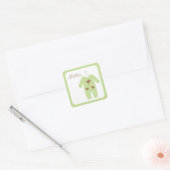 Sticker Carré Costume bébé vert (Enveloppe)