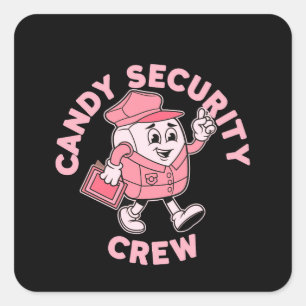 Sticker Carré Costume d'Halloween pour l'équipage de sécurité de