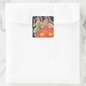 Sticker Carré Costume d'Halloween vintage (Sac)