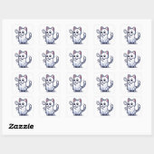 Sticker Carré Costume Halloween Ghost Kitty (Feuille)
