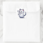 Sticker Carré Costume Halloween Ghost Kitty (Sac)