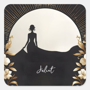 Sticker Carré Costume Hommes Smoking Élégant Nœud Papillon Maria