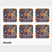 Sticker Carré Costumes d'Halloween de papillon (Feuille)