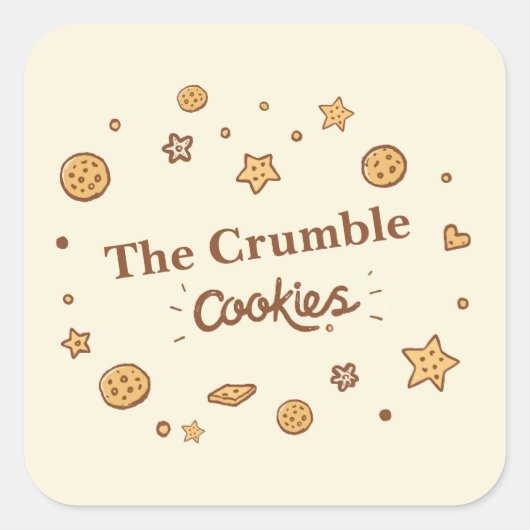 Sticker Carré Cosy Cookie Delties (Devant)