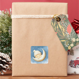 Sticker Carré Cosy Knit Nap Creson Moon
