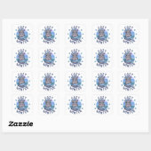 Sticker Carré Cosy Winter Cute Animal (Feuille)