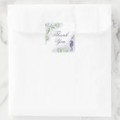 Sticker Carré Côte Chic | Merci Violet et Vert Citron (Sac)