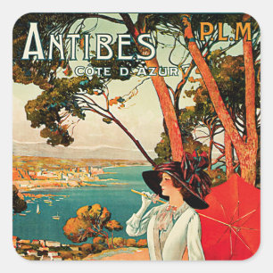 Sticker Carré ~ Cote d'Azur d'Antibes