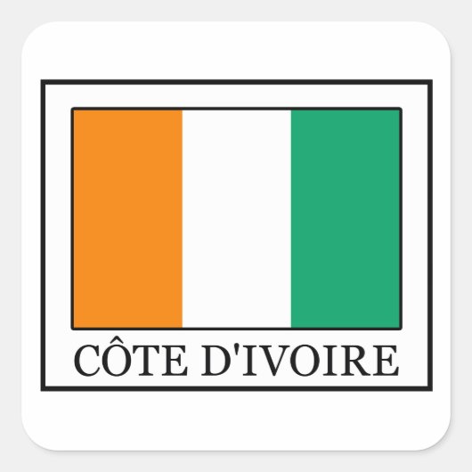 Sticker Carré Côte d'Ivoire (Devant)