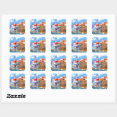 Sticker Carré Côte grecque (Feuille)