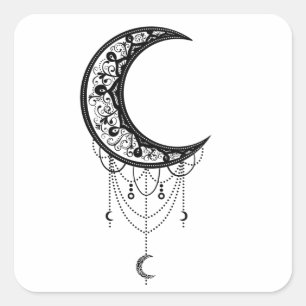 Sticker Carré Côté lumière de la lune