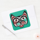 Sticker Carré Côte Pacifique Nord Haida Kitty (Enveloppe)