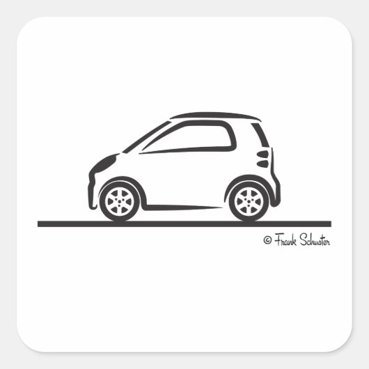 Sticker Carré Côté Smart Fortwo (Devant)
